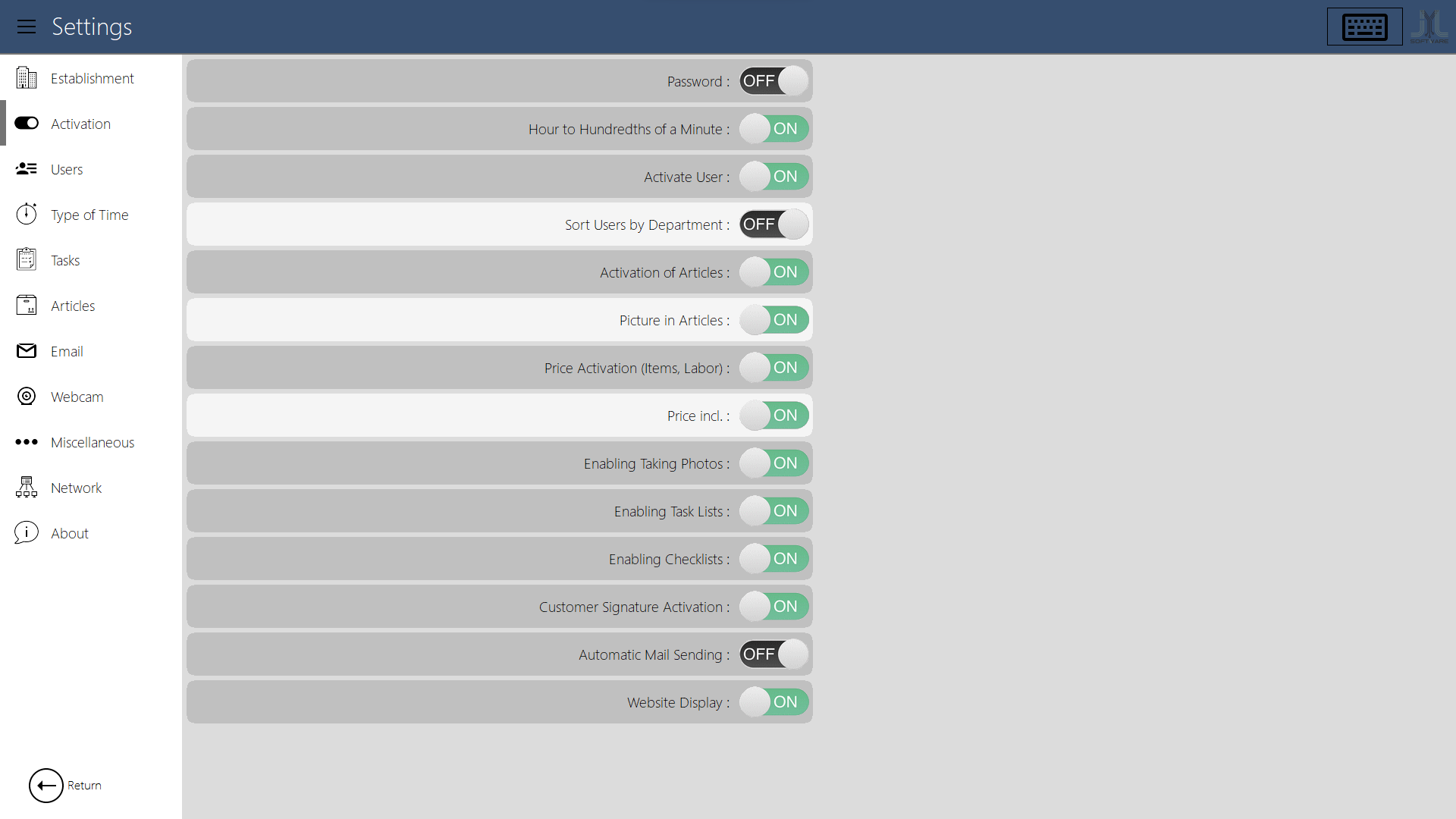 Customer list